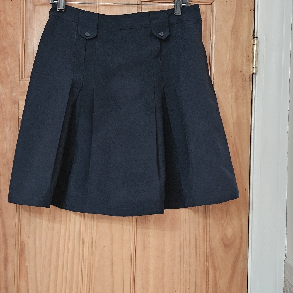French Toast Girls Navy Blue Pleated School Uniform Skirt, Size Juniors (20)